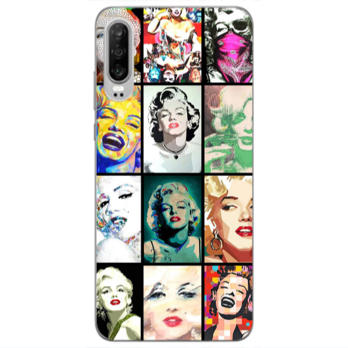 Huawei P30 Marilyn Monroe Transparent Silicone TPU Θήκη