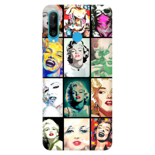 Huawei P30 Lite Marilyn Monroe Transparent Silicone TPU Θήκη