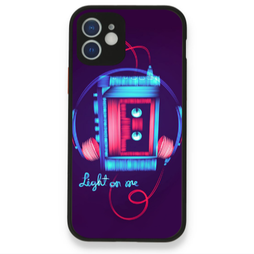 Apple iPhone 12 Light on me Black Glossy Θήκη