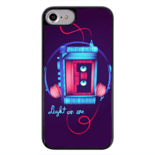 Apple iPhone 7 Light on me Black Glossy Θήκη