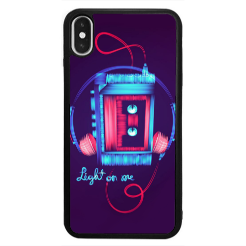 Apple iPhone Xs Light on me Black Glossy Θήκη