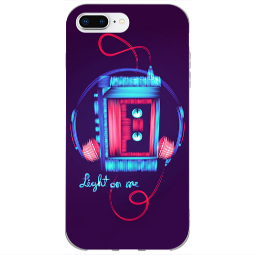 Apple iPhone 7 Plus Light on me Transparent Silicone TPU Θήκη