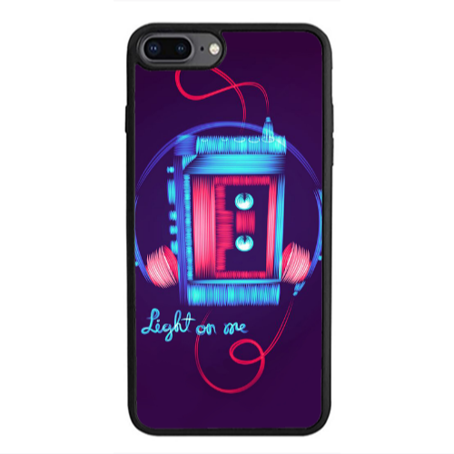Apple iPhone 7 Plus Light on me Black Glossy Θήκη