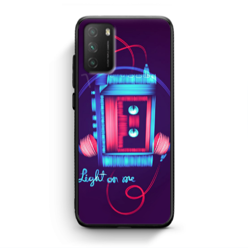 Xiaomi Poco M3 Light on me Black Glossy Θήκη