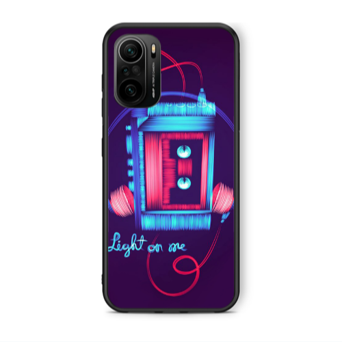 Xiaomi Poco F3 Light on me Black Glossy Θήκη
