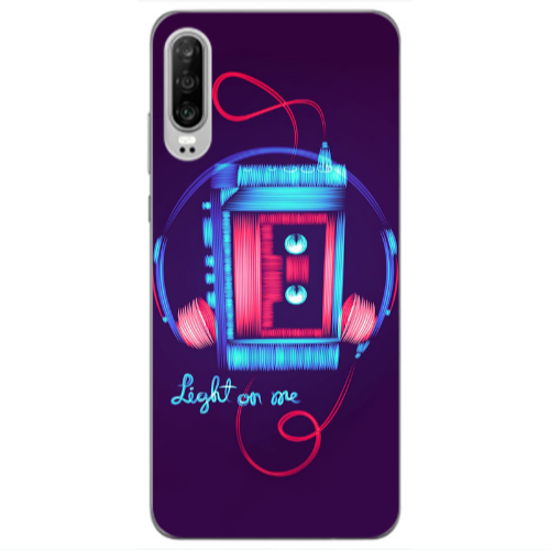 Huawei P30 Light on me Transparent Silicone TPU Θήκη