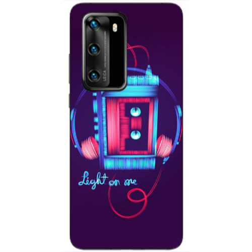 Huawei P40 Light on me Transparent Silicone TPU Θήκη