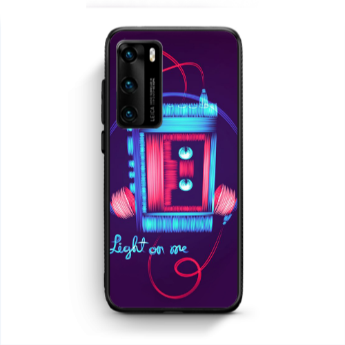 Huawei P40 Light on me Black Glossy Θήκη
