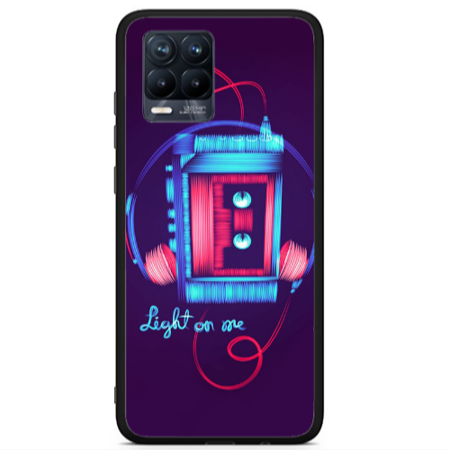 Realme 8 i Light on me Black Glossy Θήκη