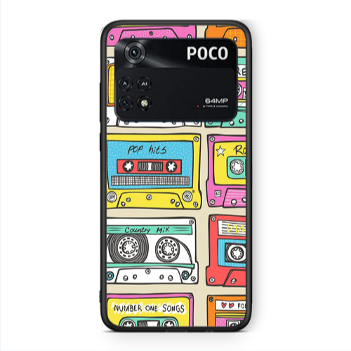 Xiaomi Poco M4 Pro 4G Pop hits Black Glossy Θήκη