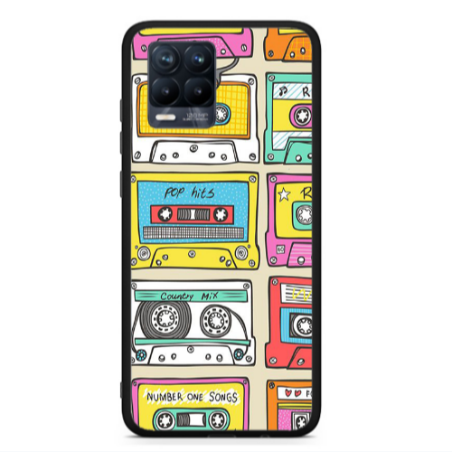 Realme 8  Pop hits Black Glossy Θήκη