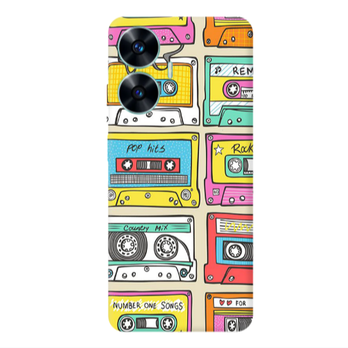 Realme C55 Pop hits Transparent Silicone TPU Θήκη