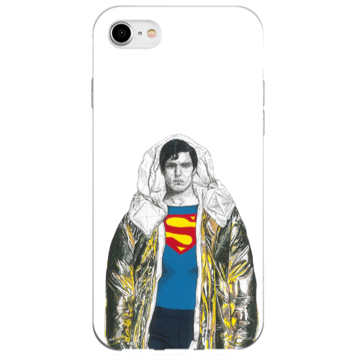 Apple iPhone 7 Superman 2 Transparent Silicone TPU Θήκη