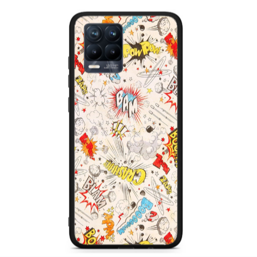 Realme 8  Pow pow Black Glossy Θήκη
