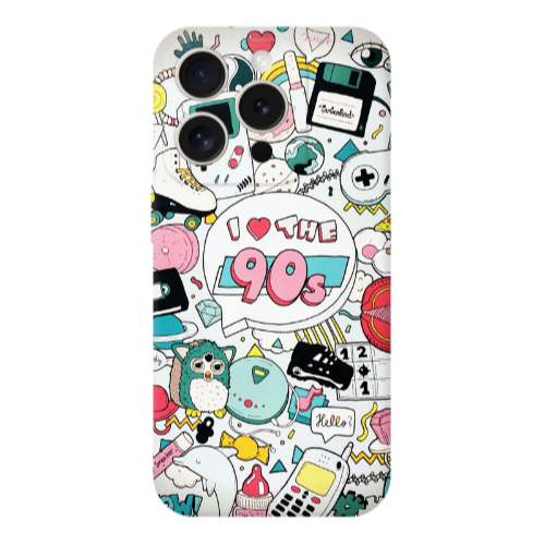 Apple Iphone 16 Pro i love 90s Transparent Silicone TPU Θήκη