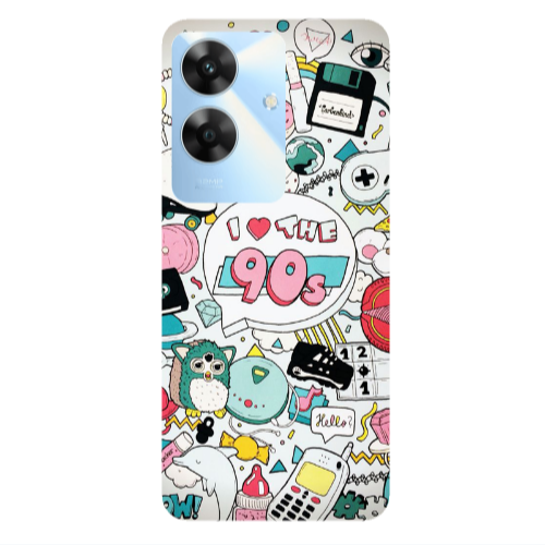Realme Note 60 i love 90s Transparent Silicone TPU Θήκη