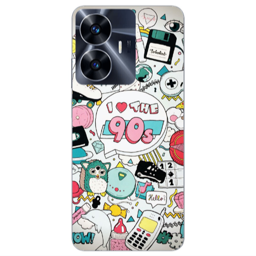 Realme Note 50 i love 90s Transparent Silicone TPU Θήκη