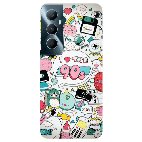 Realme C65 i love 90s Transparent Silicone TPU Θήκη