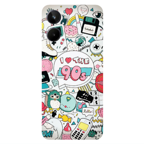 Realme 10 i love 90s Transparent Silicone TPU Θήκη