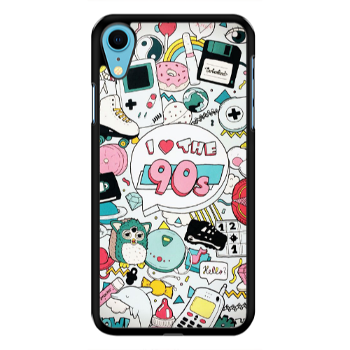 Apple iPhone Xr i love 90s Black Glossy Θήκη