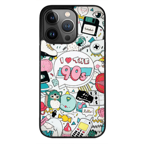 Apple iPhone 13 Pro Max i love 90s Black Glossy Θήκη