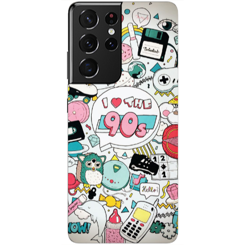 Samsung S21 Ultra i love 90s Transparent Silicone TPU Θήκη