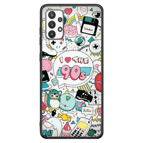 Samsung A13 4G i love 90s Black Glossy Θήκη