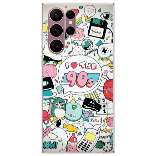 Samsung S22 Ultra i love 90s Transparent Silicone TPU Θήκη