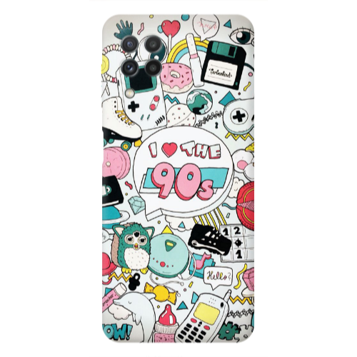 Samsung A22 4G i love 90s Transparent Silicone TPU Θήκη