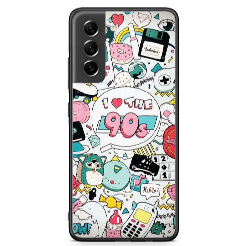 Samsung S21 FE i love 90s Black Glossy Θήκη