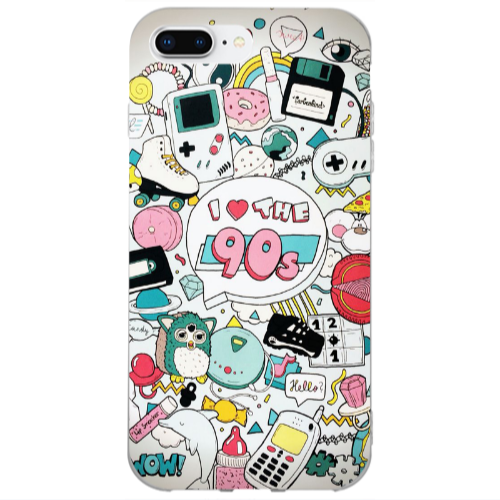 Apple iPhone 7 Plus i love 90s Transparent Silicone TPU Θήκη