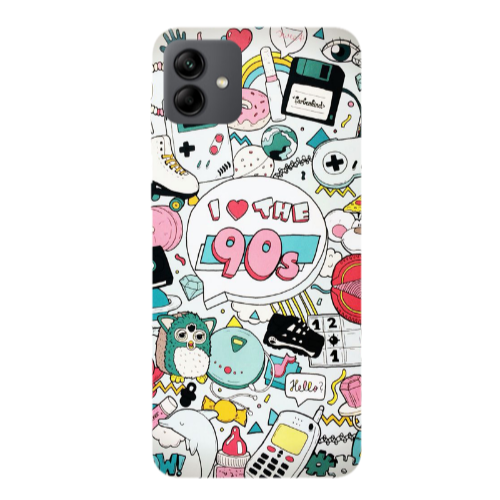 Samsung A04 i love 90s Transparent Silicone TPU Θήκη