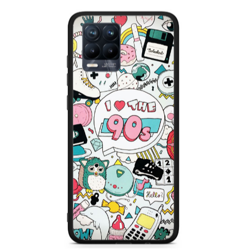 Realme 8  i love 90s Black Glossy Θήκη
