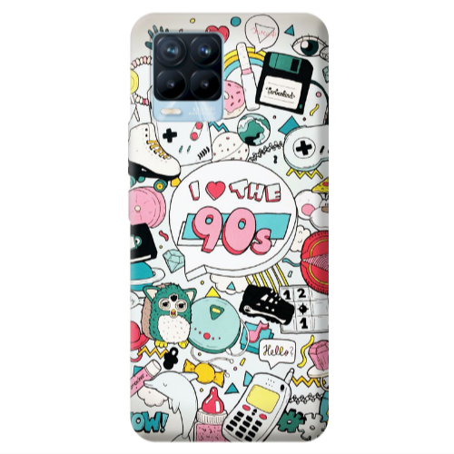 Realme 8 Pro i love 90s Transparent Silicone TPU Θήκη