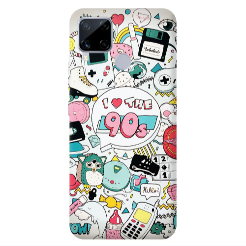 Realme C25 i love 90s Transparent Silicone TPU Θήκη