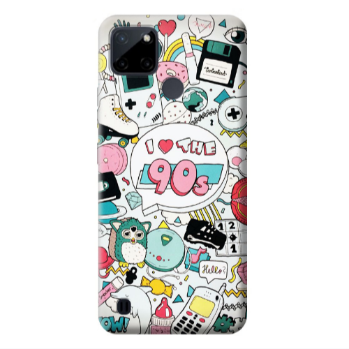 Realme C25Y i love 90s Transparent Silicone TPU Θήκη