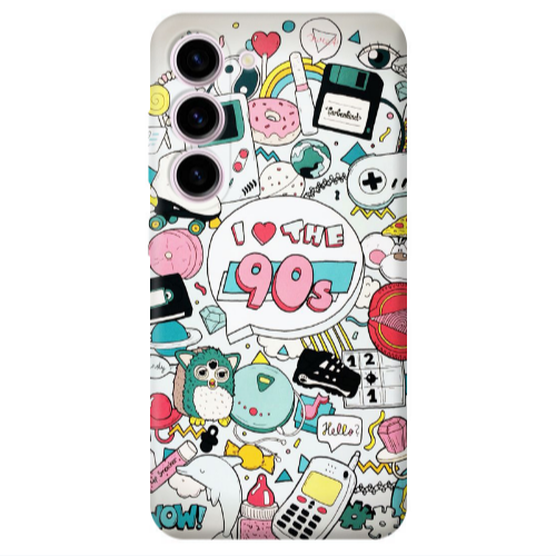 Samsung S23 i love 90s Transparent Silicone TPU Θήκη