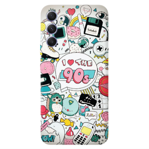 Samsung A34 i love 90s Transparent Silicone TPU Θήκη