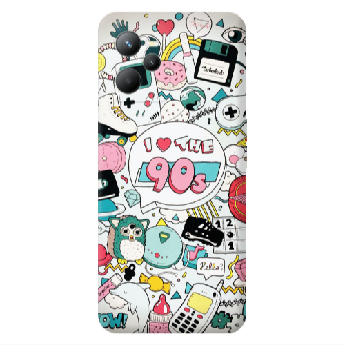 Realme C35 i love 90s Transparent Silicone TPU Θήκη