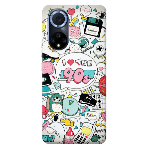 Huawei Nova 9 i love 90s Transparent Silicone TPU Θήκη