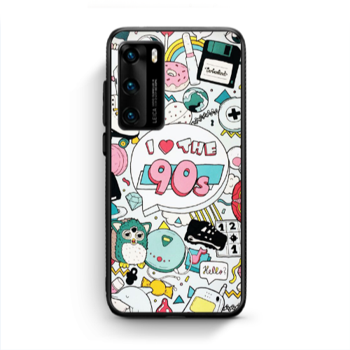 Huawei P40 i love 90s Black Glossy Θήκη