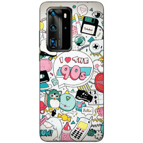 Huawei P40 Pro i love 90s Transparent Silicone TPU Θήκη