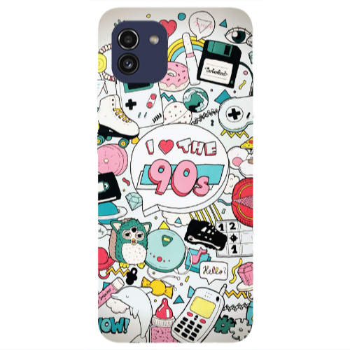 Samsung A03 i love 90s Transparent Silicone TPU Θήκη