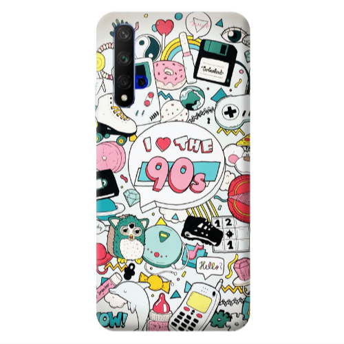 Huawei Nova 5 T i love 90s Transparent Silicone TPU Θήκη