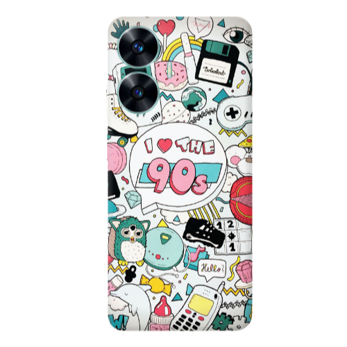 Realme C55 i love 90s Transparent Silicone TPU Θήκη