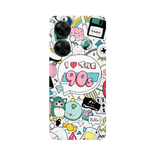 Oneplus Nord CE 3 Lite 5G i love 90s Transparent Silicone TPU Θήκη