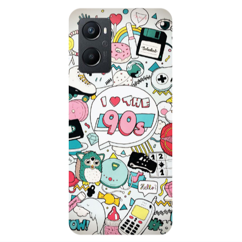Oppo A 96 i love 90s Transparent Silicone TPU Θήκη