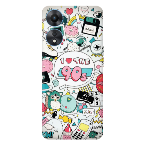 Oppo A 98 i love 90s Transparent Silicone TPU Θήκη