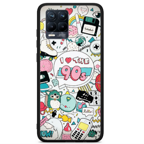 Realme 8 i i love 90s Black Glossy Θήκη