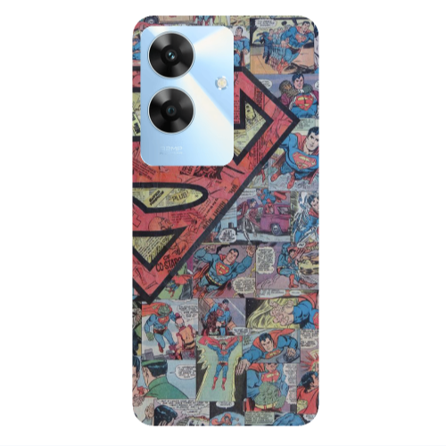 Realme Note 60 Superman galaxy Transparent Silicone TPU Θήκη